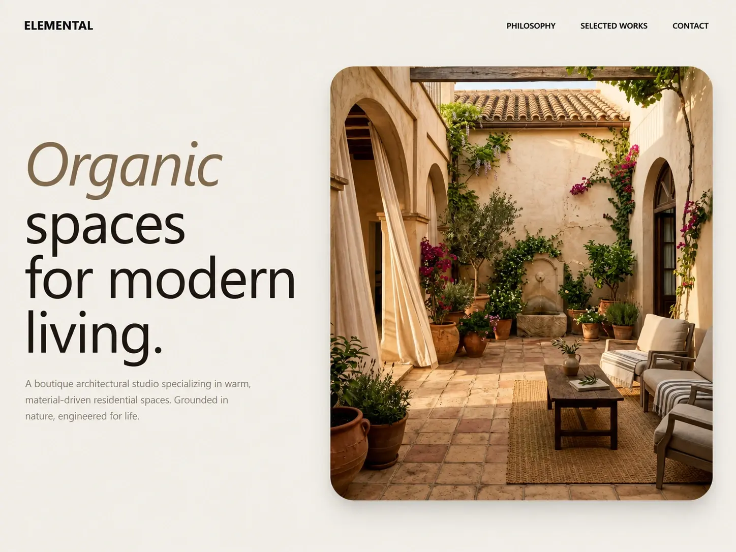 Custom website design for architecture company
